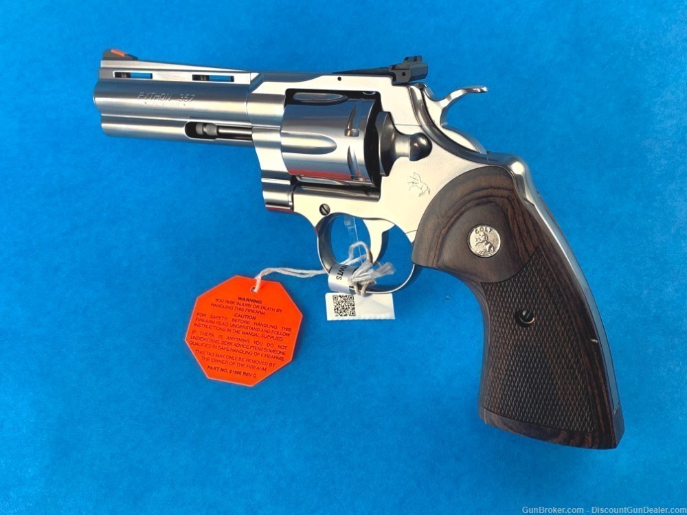 Colt Python 4.25" .357 Mag 6 Rd Stainless - NIB-img-0