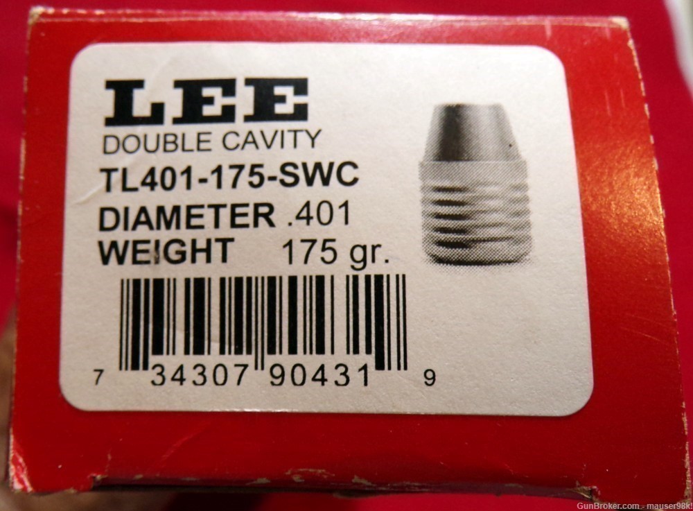 Lee 2-Cavity Bullet Mold 401-175-TC 40 S&W (401 Diameter) 175 Gr. Truncated-img-0