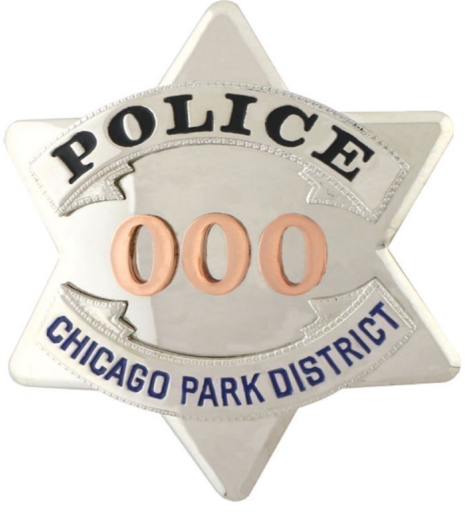 Badge Chicago Park District Police circa1955 Custom Star #-img-0
