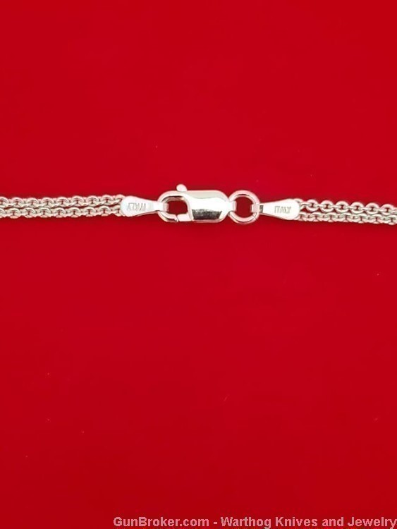 925 Sterling Silver Rhodium Plated Eternity Circle Necklace.18".S57*REDUCED-img-3