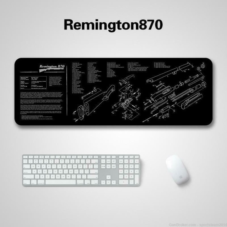 REMINGTON 870 Rifle Gunsmith Armorers Bench Cleaning Rubber Mat Mouse Pad-img-1