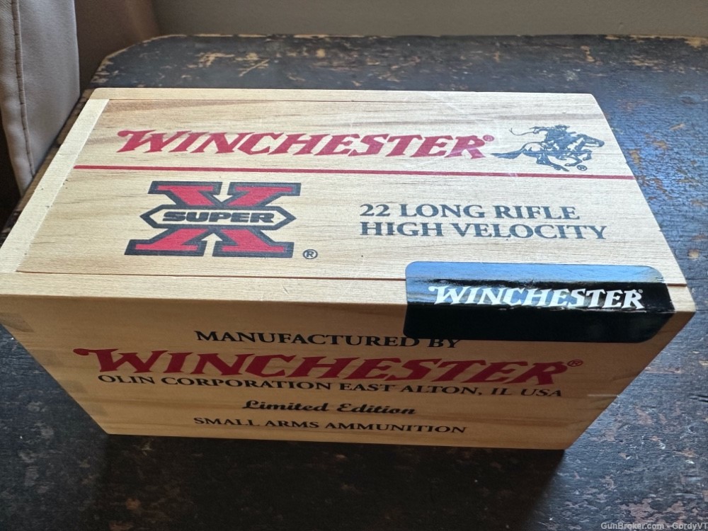 Winchester Wooden Brick Sealed full complete 500 rounds .22 long rifle 22-img-0
