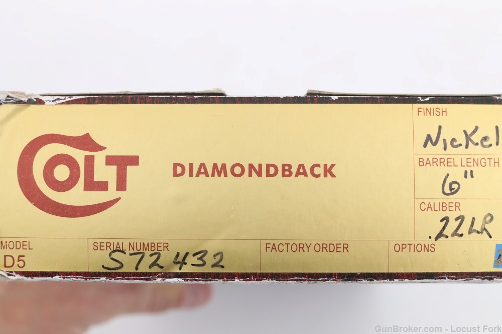 Colt Diamondback 22lr 22 Long Rifle 6" Nickel UNFIRED w/ Factory Box 1981 -img-46