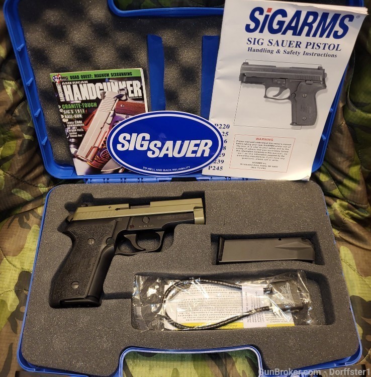 SIGARMS Sig Sauer P229 Green Cerakote 9mm German Frame 2 13-rd Mags, Box-img-0