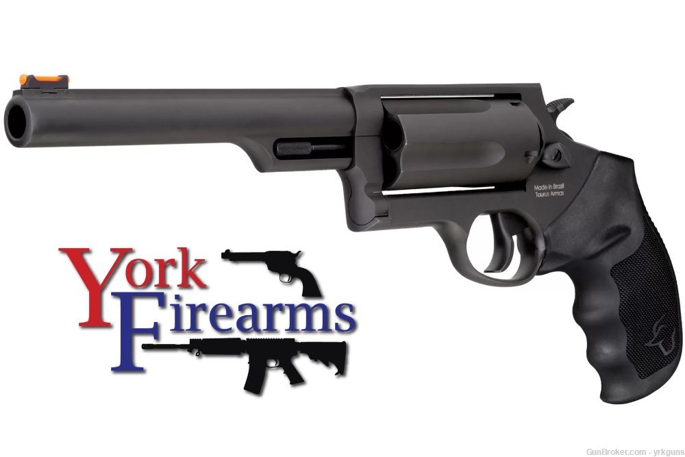 Taurus Judge Magnum 45LC/410 6.5" Blk Fiber Optic Revolver NEW 2-441061MAG-img-2