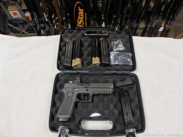 Sig P320X5 9mm with box 2 17 rd and 4 21 rd mags also Leupold DP-PRO optic-img-0