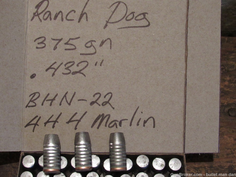 444 Marlin bullets 375gn Ranch Dog-img-0