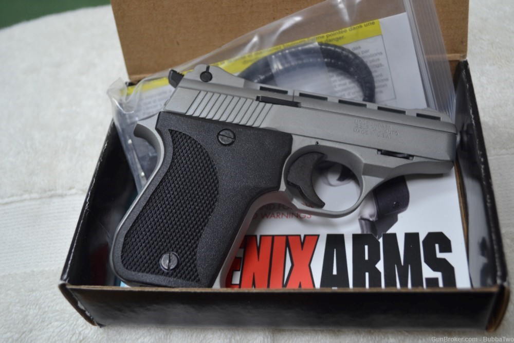 Phoenix Arms HP22A 22LR s/a pistol, 3" barrel satin nickel finish NIB-img-1