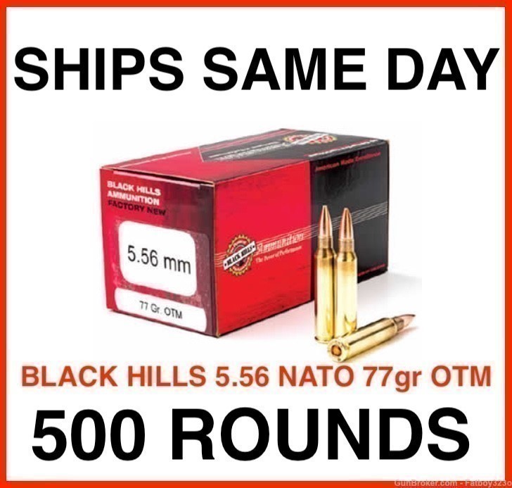 500 Rounds - Black Hills 5.56mm MK262 Mod 1 Ammo NATO 77 Grain OTM-img-0