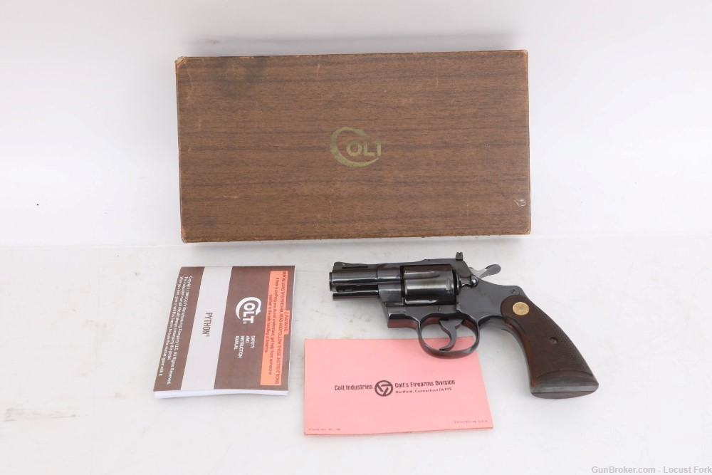 Colt Python 357 Magnum 2.5" Blue 1965 Manuf. Factory Box LIKE NEW C&R NoRsv-img-0