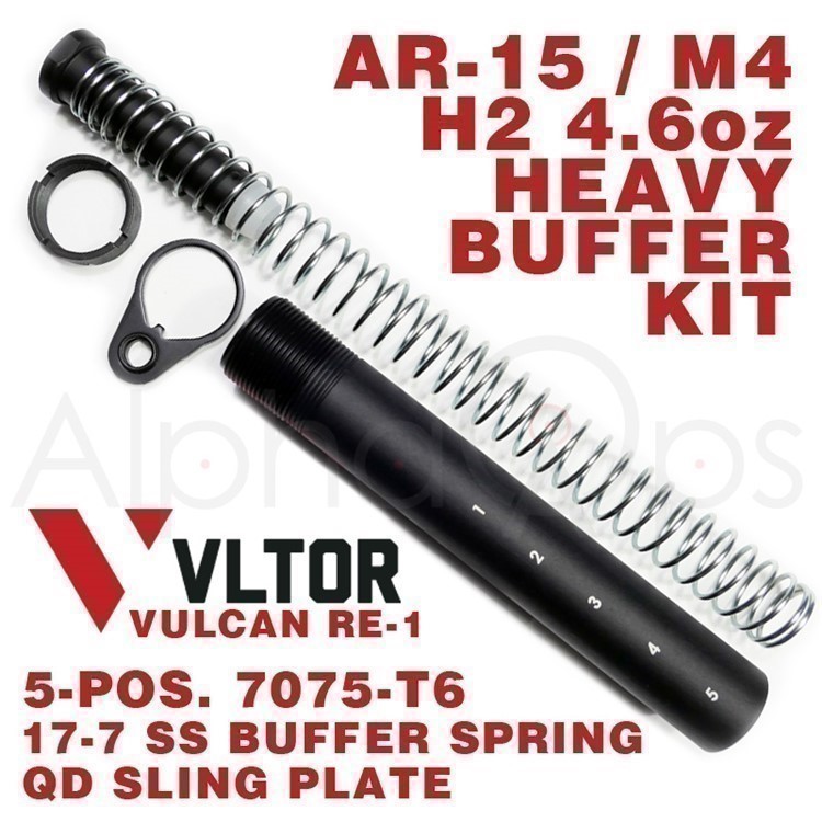 Vltor RE-1 Receiver Extension H2 Buffer 17-7 SS Spring Buffer Tube Kit-img-0