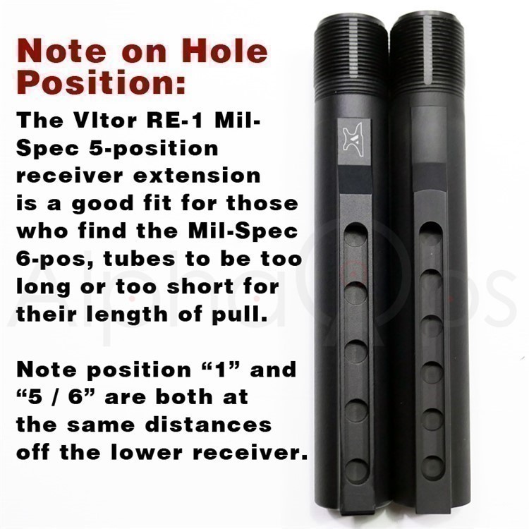 Vltor RE-1 Receiver Extension H2 Buffer 17-7 SS Spring Buffer Tube Kit-img-1