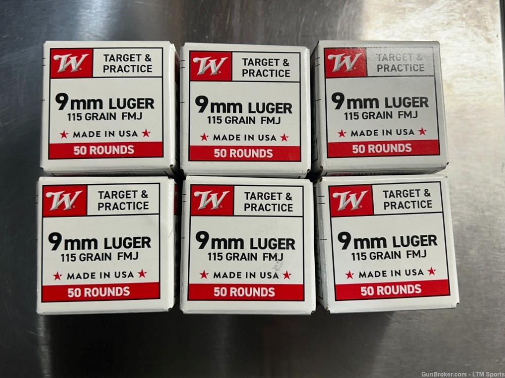 Winchester USA Target & Training FMJ 9MM 115gr FMJ 300rds-img-1