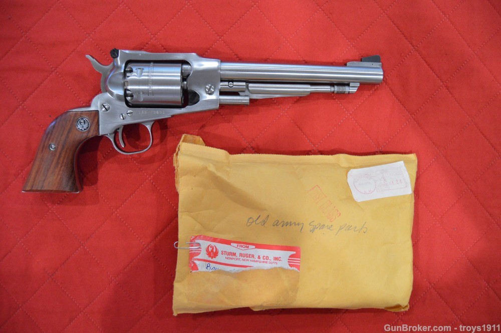 Ruger Old Army 44 Blackpowder revolver with El Paso Saddlery rig Stainless -img-28