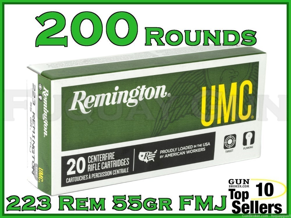 Remington UMC 223 Rem 55 GR FMJ 23711 200CT-img-0