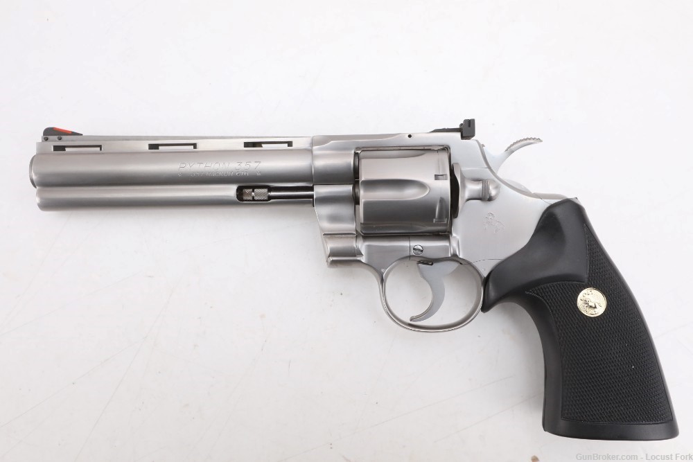 Colt Python 357 Magnum 6" Stainless w/ Factory Box UNFIRED 1985 No Reserve!-img-1