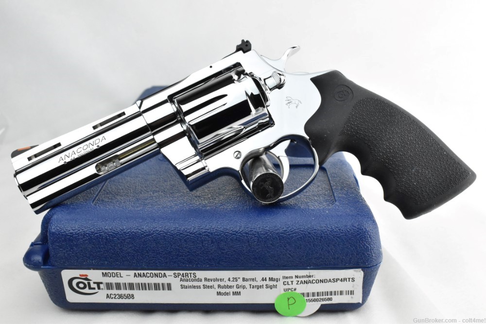 BRIGHT STAINLESS POLISHED Colt Anaconda .44 mag SP4RTS - BRAND NEW-img-0