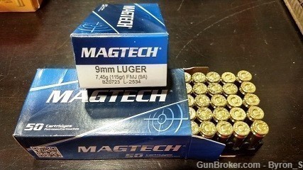 50rds Magtech 9mm Luger 115 grain FMJ 9A Premium target + FAST SHIPPING-img-1