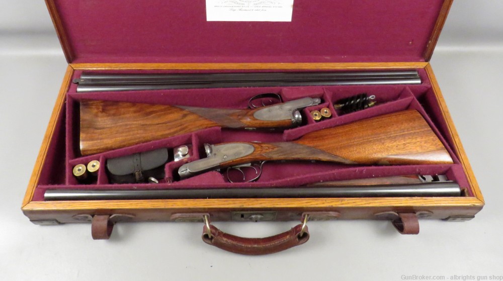 E M REILLY LONDON MATCHED PAIR Side By Side Shotgun 12 Gauge Cased NICE C&R-img-17