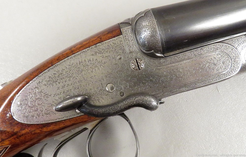E M REILLY LONDON MATCHED PAIR Side By Side Shotgun 12 Gauge Cased NICE C&R-img-110