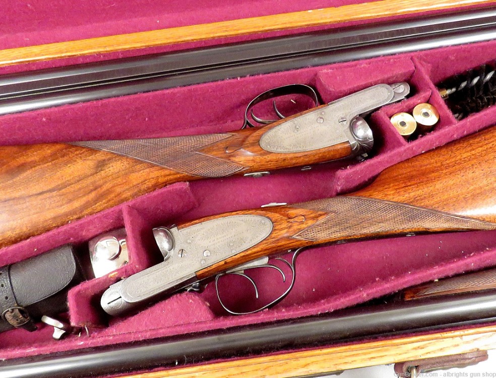 E M REILLY LONDON MATCHED PAIR Side By Side Shotgun 12 Gauge Cased NICE C&R-img-1
