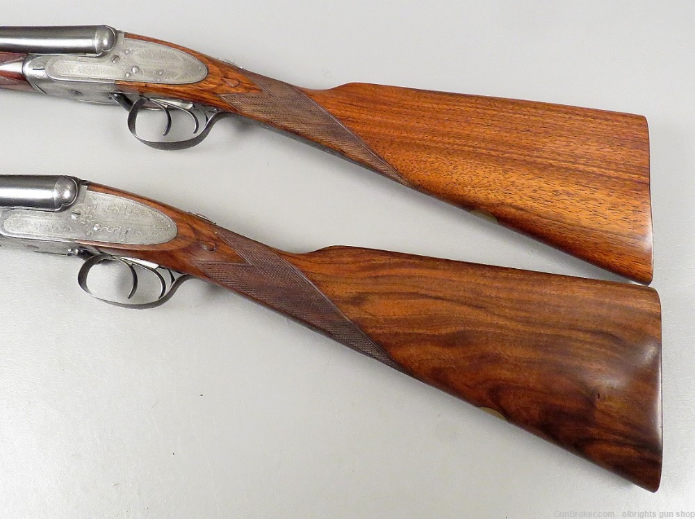 E M REILLY LONDON MATCHED PAIR Side By Side Shotgun 12 Gauge Cased NICE C&R-img-9