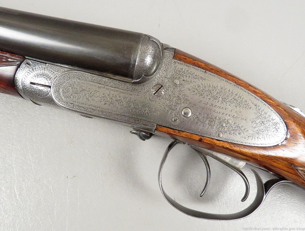 E M REILLY LONDON MATCHED PAIR Side By Side Shotgun 12 Gauge Cased NICE C&R-img-109