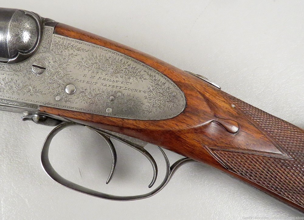 E M REILLY LONDON MATCHED PAIR Side By Side Shotgun 12 Gauge Cased NICE C&R-img-23