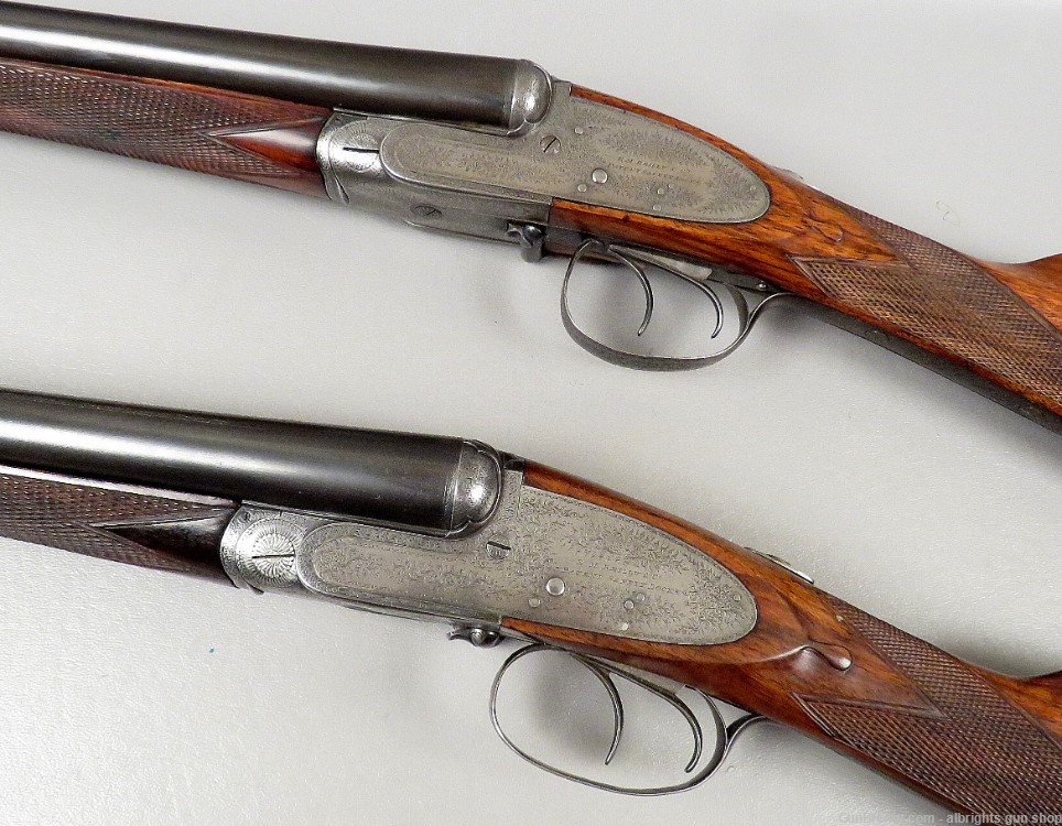 E M REILLY LONDON MATCHED PAIR Side By Side Shotgun 12 Gauge Cased NICE C&R-img-14