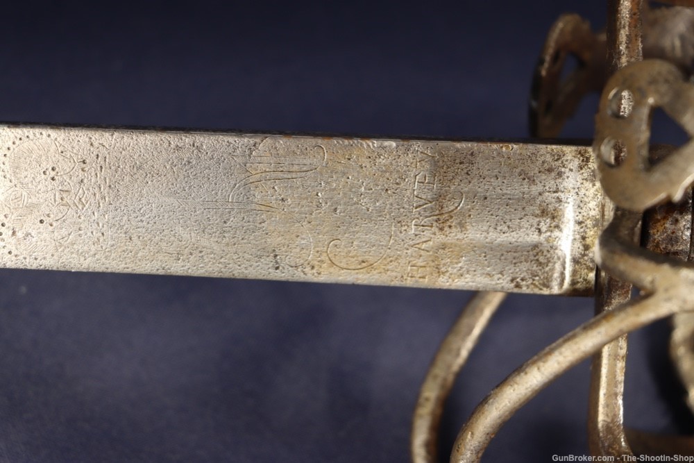 Samuel Harvey Circa 1740 British Basket Hilted Backsword 18th Century Sword-img-2