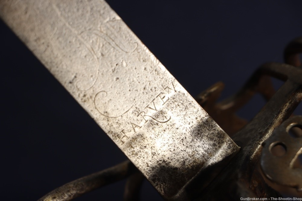 Samuel Harvey Circa 1740 British Basket Hilted Backsword 18th Century Sword-img-24