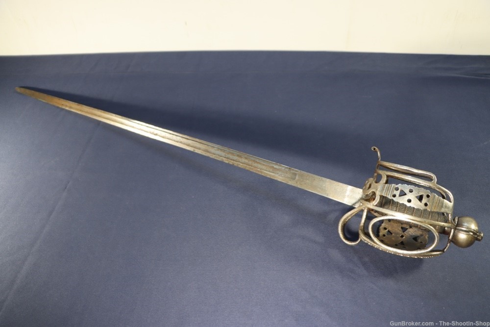 Samuel Harvey Circa 1740 British Basket Hilted Backsword 18th Century Sword-img-0