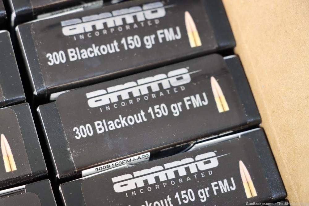 AMMO INC 300 BLACKOUT Rifle Ammunition 200RD CASE LOT 300BLK 150GR FMJ NEW-img-2