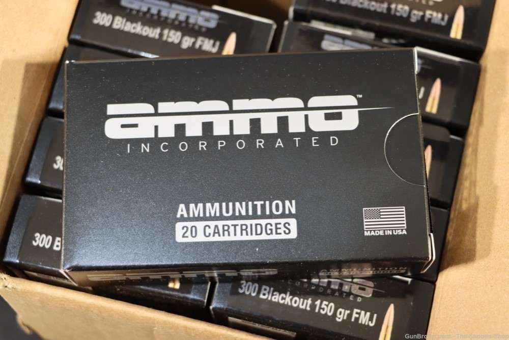 AMMO INC 300 BLACKOUT Rifle Ammunition 200RD CASE LOT 300BLK 150GR FMJ NEW-img-3