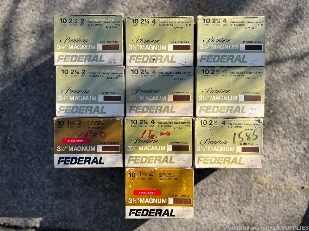 FEDERAL PREMIUM AMMUNITION 10 GAUGE #2 & #4 COPPER PLATED SHOT 250 ROUNDS-img-0
