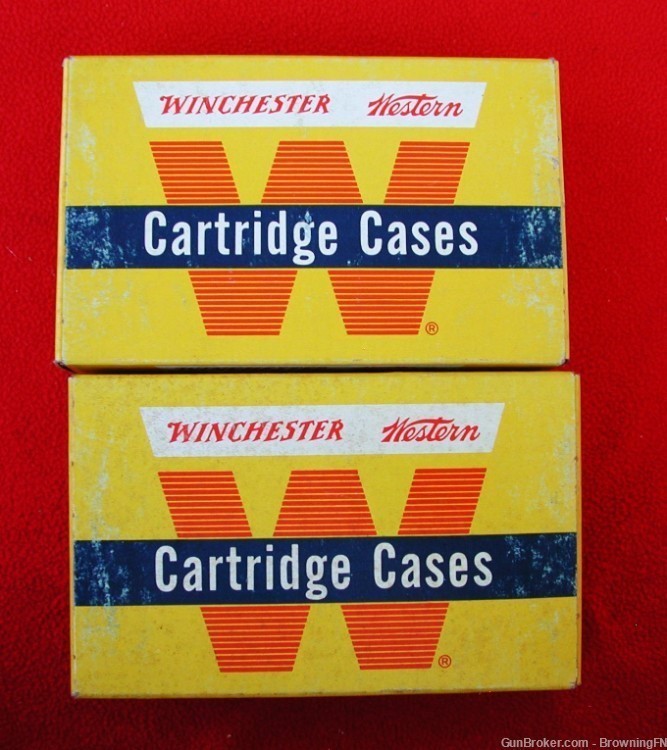 2 Vintage Boxes Winchester .303 Savage Un-Fired Brass Cases 40 Cases-img-1