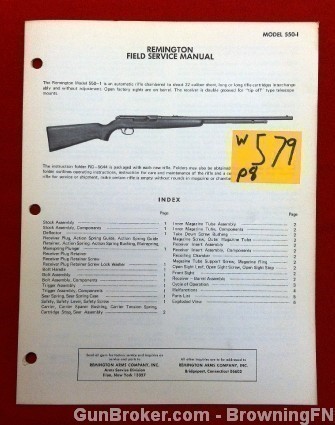 Orig Remington Model 550-1 Field Service Manual-img-0