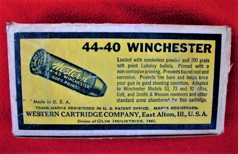 Western BULLSEYE .44-40 W.C.F. Box Colt Single Action Winchester Model 1892-img-2