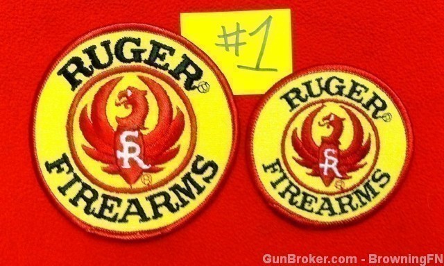 2 (TWO) Original  Vintage Ruger Firearms Patches-img-0