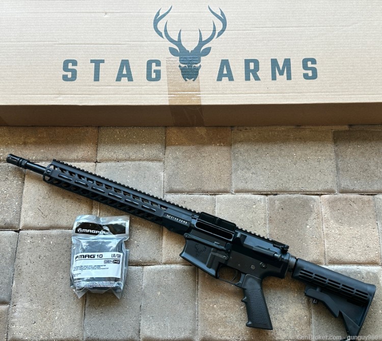 RARE No ReSeRvE Stag Arms 10 Classic Left Handed .308 16" Black LH M LOK-img-0