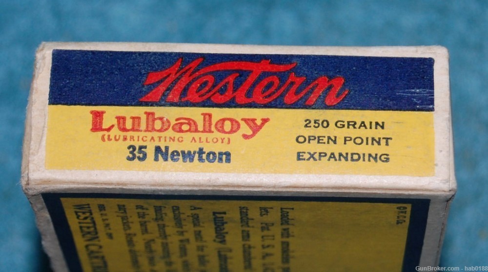 Vintage Full Box of Western Bulls Eye 35 Newton w/ 250 gr Open Point-img-4