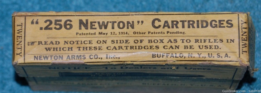 Vintage Full Two Piece Box of 256 Newton NA Co w/ 129 gr Soft Point-img-1