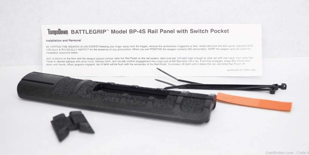 TangoDown Rail Grip 6-inch with Switch Pocket, Tango Down-img-0