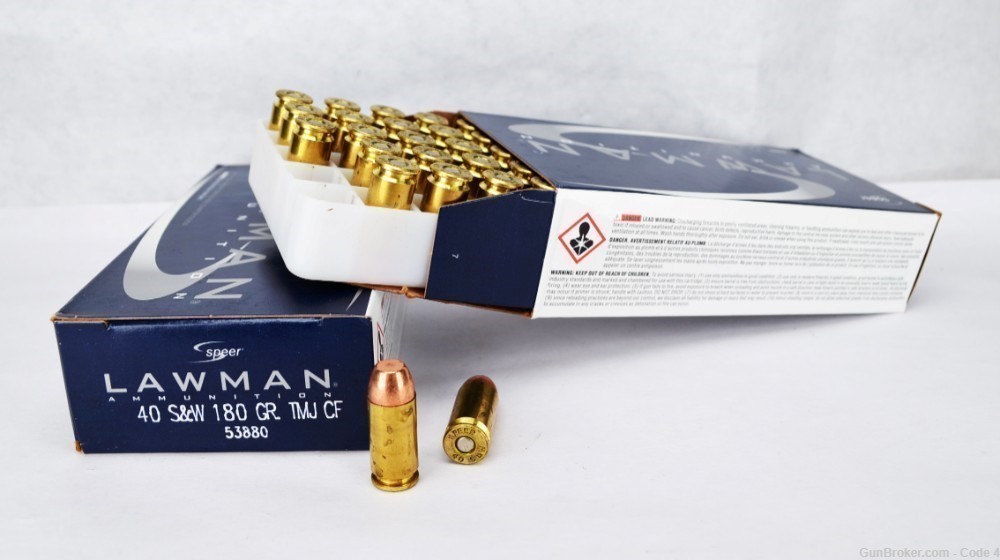 Speer Lawman 53880   .40 S&W 180-grain TMJ Clean-fire  50-rounds-img-0
