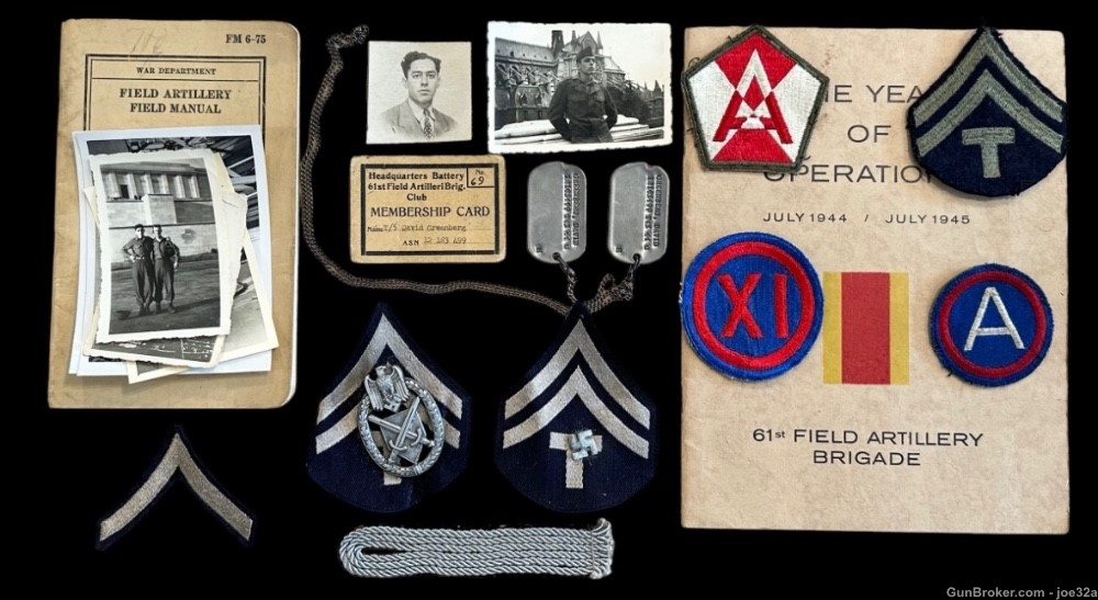 WW2 German SS Allgemeine Shoulder board badge medal US VET tag WWII uniform-img-0