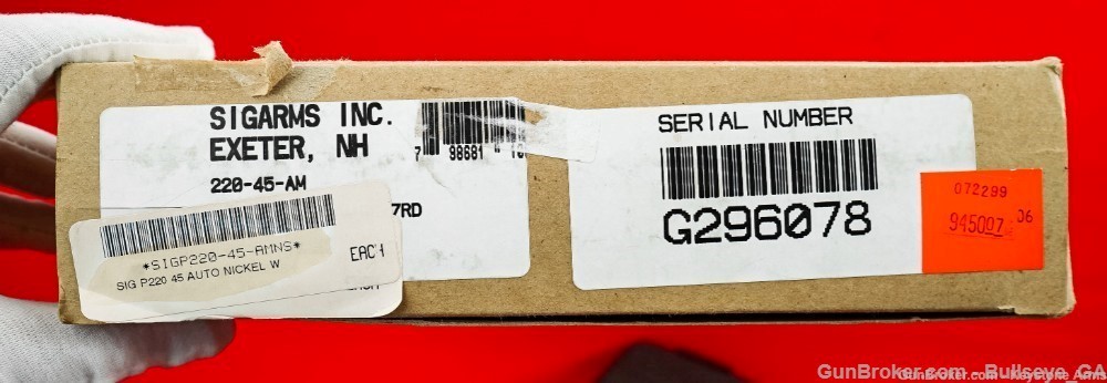Sig Sauer German Custom Shop P220 Nickel Finish! .45 ACP "As-New" Condition-img-1