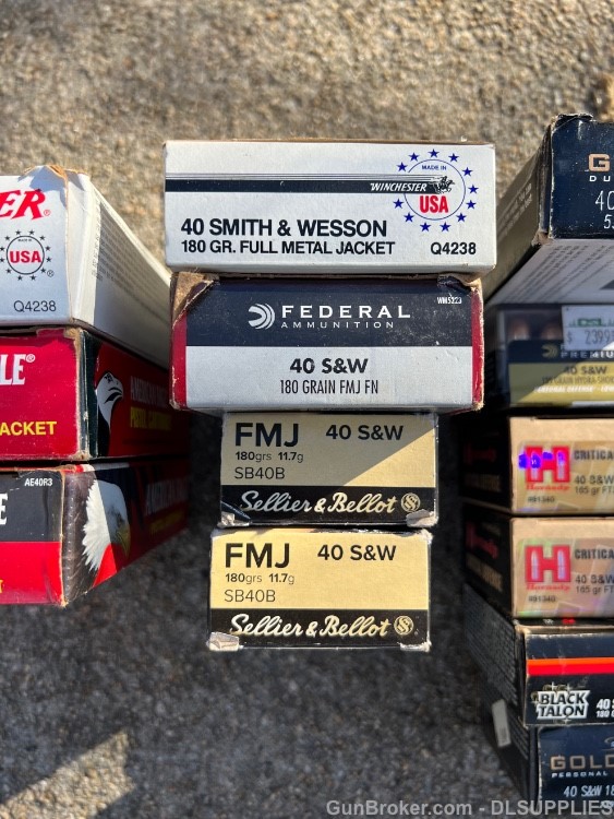 ASSORTED LOT OF .40 S&W RANGE AND DEFENSE AMMUNITION ROUGHLY 460 ROUNDS-img-2