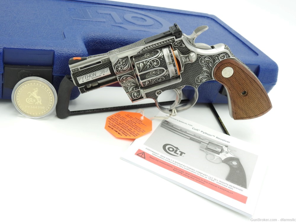 NEW RELEASE! Collectible Stunning Custom Engraved Colt Python 2.5" 357 MAG-img-1