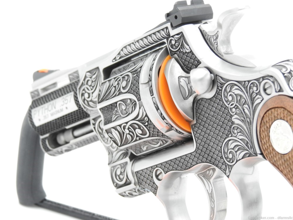 NEW RELEASE! Collectible Stunning Custom Engraved Colt Python 2.5" 357 MAG-img-11