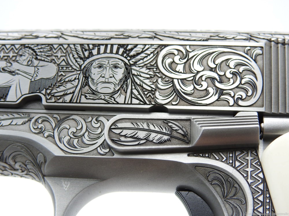 NEW RELEASE! Custom Engraved Tomahawk Colt 1911 70 Government Model 45 ACP-img-25